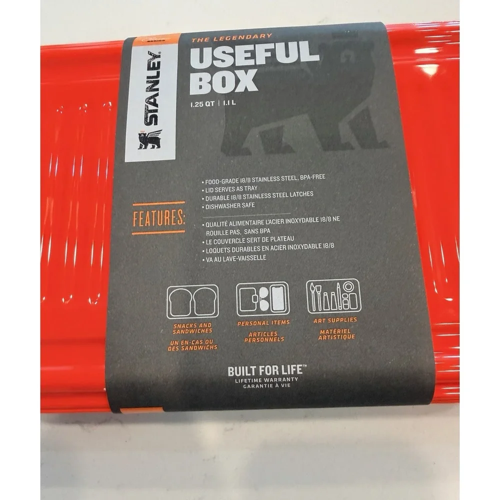 NWT Stanley Classic Series The Legendary Useful Box 1.25Qt/1.1L Neon Orange
